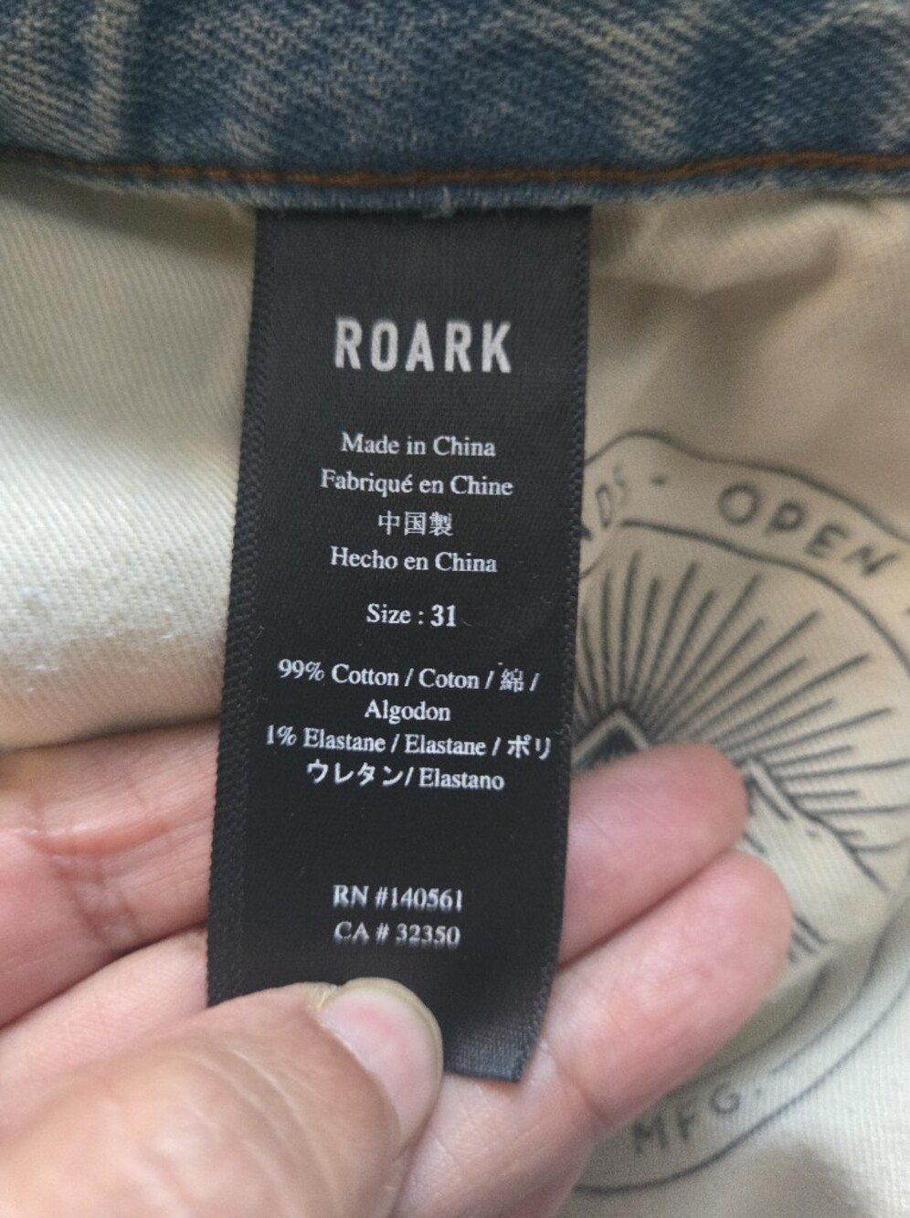Roark Light Wash Slim Straight Men’s Jeans Size 31x30 - Picture 10 of 10